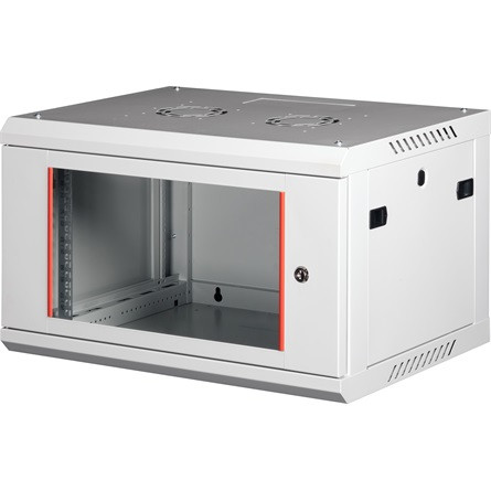 Lande PROlineB 600x450 lapraszerelt 6U 19" fali rack szekrény szürke