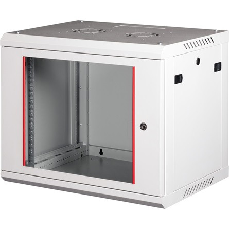 Lande PROlineB 600x450 lapraszerelt 9U 19" fali rack szekrény szürke
