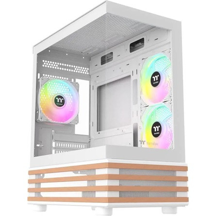Thermaltake View 170 WS ARGB Snow táp nélküli ablakos MT Mini Tower számítógépház fehér