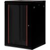 Lande PROlineB 600x600 lapraszerelt 18U 19" fali rack szekrény fekete