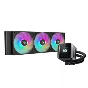   DeepCool CPU Water Cooler - MYSTIQUE 360 ARGB (max 21dB; max. 123,09 m3/h; 3x12cm, LED kijelző, fekete)