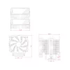 ID-Cooling CPU Cooler - FROZN A720 BLACK (33,5dB; max 167,52 m3/h; 4Pin csatlakozó, 7 db heatpipe, 2x12cm, PWM)