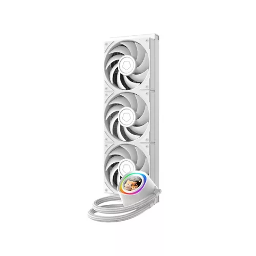 ID-Cooling CPU Water Cooler - FX360 LCD PE WHITE (34.3dB; max.150,78 m3/h; 3x12cm, fehér)