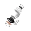 ID-Cooling CPU Water Cooler - FX360 LCD PE WHITE (34.3dB; max.150,78 m3/h; 3x12cm, fehér)