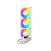 ID-Cooling CPU Water Cooler - FX360 TD WHITE (27.2dB; max.98,54 m3/h; 3x12cm, A-RGB, fehér)