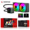 Rampage CPU Water Cooler - INFINITE V240 (Mágneses kijelző, 36,9dB max., 98,54 m3/h; 2x12cm, A-RGB LED, fekete)