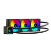 Rampage CPU Water Cooler - INFINITE V360 (Mágneses kijelző, 36,9dB max., 98,54 m3/h; 3x12cm, A-RGB LED, fekete)