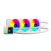 Rampage CPU Water Cooler - INFINITE V360 (Mágneses kijelző, 36,9dB max., 98,54 m3/h; 3x12cm, A-RGB LED, fehér)