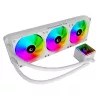 Rampage CPU Water Cooler - INFINITE V360 (Mágneses kijelző, 36,9dB max., 98,54 m3/h; 3x12cm, A-RGB LED, fehér)