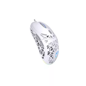   Endorfy Egér - LIV Onyx White (Honeycomb, 8000 DPI, ARGB, PixArt PAW3311, optikai, 1,8m, fehér)