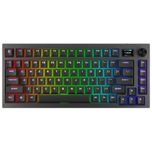 AVAX GM02 PRO 75% Gasket RGB tri-mode mechanikus billentyűzet Gateron barna switch, magyar kiosztás
