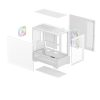 DeepCool Számítógépház - CG380 3F WH (fehér, ablakos, 3x12cm A-RGB, BTF, mATX, 2xUSB3.0, 1xUSB2.0)