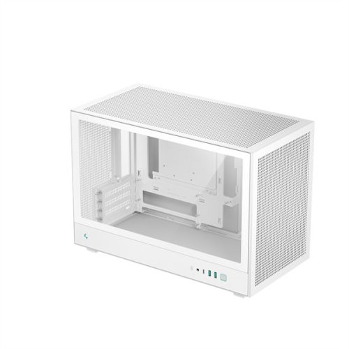 DeepCool Számítógépház - CH260 WH (fekete, Mini-ITX/Micro ATX (BTF), 2xUSB3.0, Type-C, fehér)