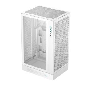   DeepCool Számítógépház - CH270 DIGITAL WH (fekete, Mini-ITX/Micro-ATX (BTF), 2xUSB3.0, Type-C, fehér)