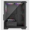 KEEP OUT Számítógépház - XC-201 GLASS (fekete, ablakos, 4x12cm ARGB venti, microATX, 1xUSB2.0, 1xUSB3.0)