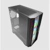 KEEP OUT Számítógépház - XC-500 GLASS (fekete, ablakos, 3x12cm ARGB venti, EATX, microATX, 2xUSB2.0, 1xUSB3.0)