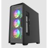 KEEP OUT Számítógépház - XC-500 GLASS (fekete, ablakos, 3x12cm ARGB venti, EATX, microATX, 2xUSB2.0, 1xUSB3.0)