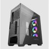 KEEP OUT Számítógépház - XC-500 GLASS (fekete, ablakos, 3x12cm ARGB venti, EATX, microATX, 2xUSB2.0, 1xUSB3.0)