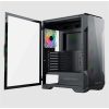 KEEP OUT Számítógépház - XC-901 PRO (fekete, ablakos, 4x12cm ARGB venti, microATX,  1xUSB3.0, 1xType-C)