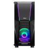 NJOY Számítógépház -  FORT (fekete, ablakos, ATX, 2x12cm, 1xUSB2.0, 2xUSB3.0)