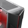 Spirit of Gamer Számítógépház - CLONE 3 Black (fekete, ablakos, 2x12cm ventilátor, alsó táp,  ATX, 1xUSB3.0, 2xUSB2.0)
