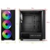 Spirit of Gamer Számítógépház - GHOST III RGB (fekete, ablakos, 4x12cm ventilátor, ATX, mATX, 2xUSB3.0, 1xUSB2.0)