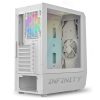 Spirit of Gamer Számítógépház - INFINITY White (fekete, ablakos, 2x12cm ventilátor, alsó táp,  ATX, 1xUSB3.0, 2xUSB2.0)
