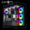 Spirit of Gamer Számítógépház - SPARK Black (fekete, ablakos, 6x12cm ventilátor, alsó táp,  ATX, 2xUSB3.0, 1xUSB-C)