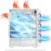 Spirit of Gamer Számítógépház - REBEL NX White (fekete, ablakos, 4x12cm ventilátor, alsó táp,  ATX, 1xUSB3.0, 2xUSB2.0)