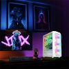 Spirit of Gamer Számítógépház - REBEL XT White (fekete, ablakos, 4x12cm ventilátor, alsó táp,  ATX, 1xUSB3.0, 2xUSB2.0)