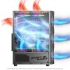 Spirit of Gamer Számítógépház - REBEL XT Black (fekete, ablakos, 4x12cm ventilátor, alsó táp,  ATX, 1xUSB3.0, 2xUSB2.0)