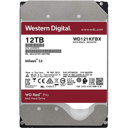 Western Digital Red Pro 12TB 7200rpm 256MB SATA3 3,5" HDD