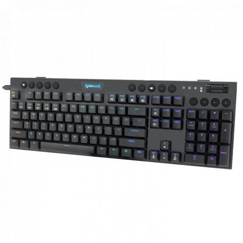 Redragon Horus, wired&2.4G&BT mechanical Keyboard, RGB, blue switch Black HU