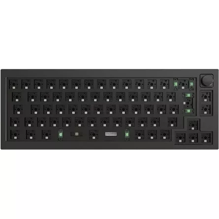 Keychron Q2 Swappable RGB Backlight Knob ISO USB gaming billentyűzet barebone fekete