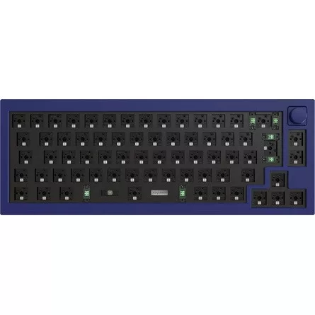 Keychron Q2 Swappable RGB Backlight Knob ISO USB gaming billentyűzet barebone kék