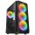 Everest Számítógépház - X-RACER (fekete; üveg; ATX; alsó táp; 4x120mm LED, 1xUSB3.0 + 2xUSB2.0)