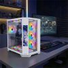 Rampage Számítógépház - NOVA (fehér; üveg; ATX; 9,17" TFT kijelző, 7x120mm RGB, 1xUSB3.0 + 1xUSB2.0)