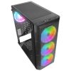 Everest Számítógépház - CREST V1 (fekete; üveg; ATX; alsó táp; 4x120mm RGB, 1xUSB3.0 + 2xUSB2.0)
