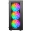 Rampage Számítógépház - PLAID V1 (fekete; üveg; ATX; alsó táp; 4x120mm RGB, 1xUSB3.0 + 2xUSB2.0)