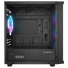 Rampage Számítógépház - VEGA V2 (fekete; üveg; mATX; alsó táp; 4x120mm RGB, 1xUSB3.0 + 2xUSB2.0)