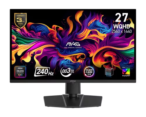 MSI MAG 273QP QD-OLED X24 WQHD 240Hz monitor, fekete
