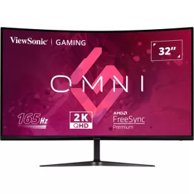   ViewSonic Monitor 31,5" - VX3218C-2K (VA, 16:9, 2K, 165Hz, 1ms, 250cd/m2, 2xHDMI, DP, VESA, SPK, ívelt, HDR10)
