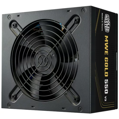 Cooler Master 550W - MWE Gold 550 V3 - MPE-5502-ACAAG-3BEU - 80+ Gold  - ATX 3.1 - Nem moduláris - Fekete Tápegység