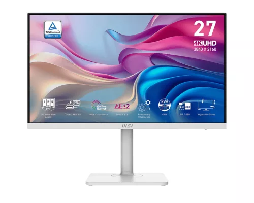 MSI Modern MD272UPHW - 27" UHD IPS HDR Type-C B2B monitor, fehér