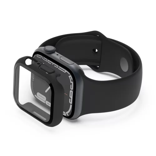 Belkin SCREENFORCE TemperedCurve 2 in 1 AM Screen Protector - Series 4-9/SE - 40/41mm - Black
