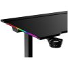 The G-Lab Gamer Asztal - K DESK PLATINIUM (140x75cm, fém, pohár, fejhallgatótartó, fekete, motoros magasság áll., RGB)