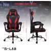 The G-Lab Gamer szék - KS NEON BLACK (fekete; állítható magasság; áll. kartámasz)