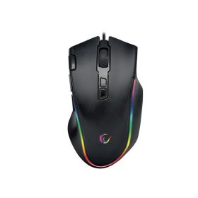   Rampage Egér Gamer - SMX-G72 GREEDY RGB (4800DPI, 8 gomb, makro, RGB LED, 1,7M kábel, fekete)