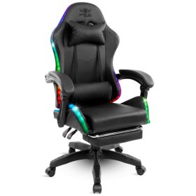   Spirit of Gamer szék - SIRIUS (RGB, állítható dőlés/magasság; kihajtható lábtartó; max.120kg-ig, fekete)