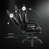 Spirit of Gamer szék - RAVEN (állítható dőlés/magasság; kihajtható lábtartó; max.120kg-ig, fekete)